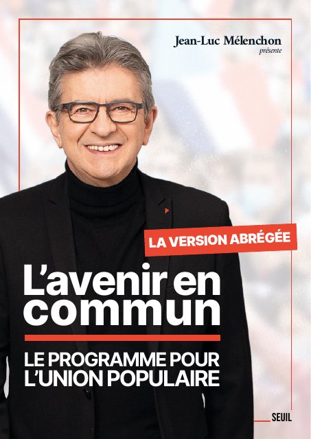 Couverture : L’Avenir en commun, Édition 2022 · version abrégée